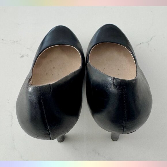Hush Puppies Black Leather Heels – Size 7 - Picture 2 of 6